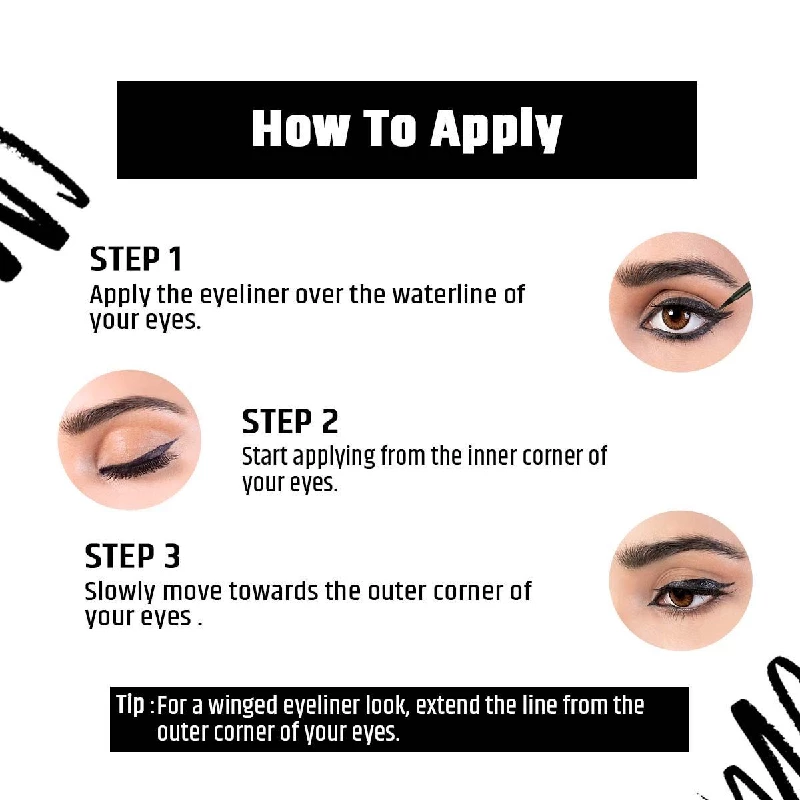 Insight Cosmetics Shiny Waterproof Eyeliner, Black-6.webp